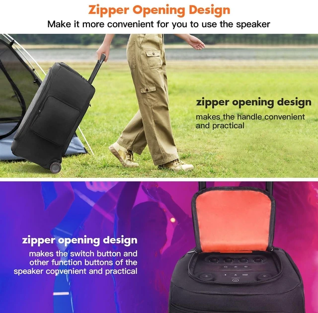Alt view image 10 of 10 - Speaker Cover Compatible with JBL PartyBox 320/310, Scratch-Resistant, Dustproof, Portable Case with Storage Bag for Outdoor Party Speaker