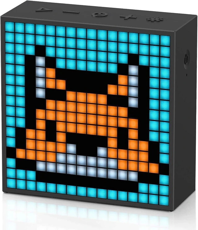 Alt view image 11 of 14 - Divoom TimeBox Evo -- Pixel Art Bluetooth Speaker with 16x16 LED Display APP Control - Cool Animation Frame & Gaming Room Setup & Bedside Alarm Clock- Black