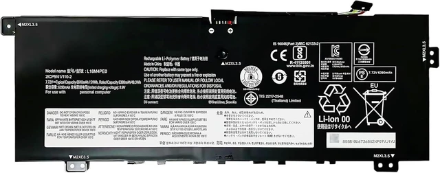 Alt view image 8 of 14 - 51Wh ASODI L18M4PE0 L18L4PE0 Laptop Battery Replacement for Lenovo Yoga C740-14IML Series 5B10W67296 5B10U40209 5B10U40210 5B10W67185 7.72V 6610mAh High Performance