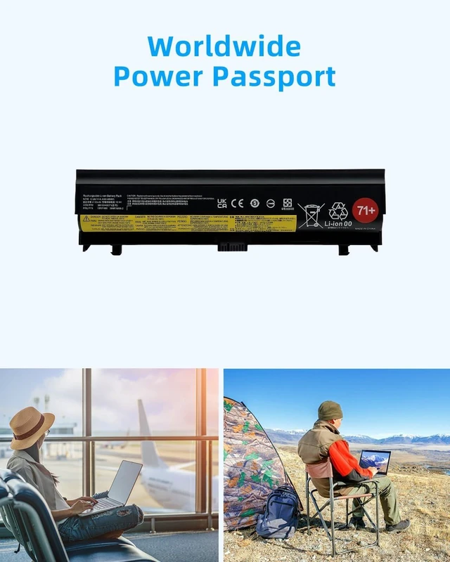 Alt view image 13 of 14 - 48Wh 00NY488 Laptop Battery Replacement for ThinkPad L560 L570 20F1 20F2 20J8 20J9 20JR 20F1001YGE 20F2S2GW00 20JRS0QP00 20JQ000PGE SB10H45071 SB10H45074 SB10H45073 71+ 00NY486 00NY489