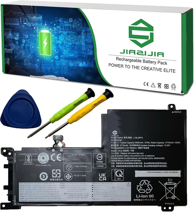 Alt view image 7 of 12 - L19L3PF2 Laptop Battery Replacement for Lenovo IdeaPad 5 15ABA7 15ALC05 15ARE05 15IAL7 15IIL05 15ITL05 Series SB10W86961 5B10W86945 L19C3PF5 SB10W86938 5B10W86947 L19M3PF6 11.55V 57Wh