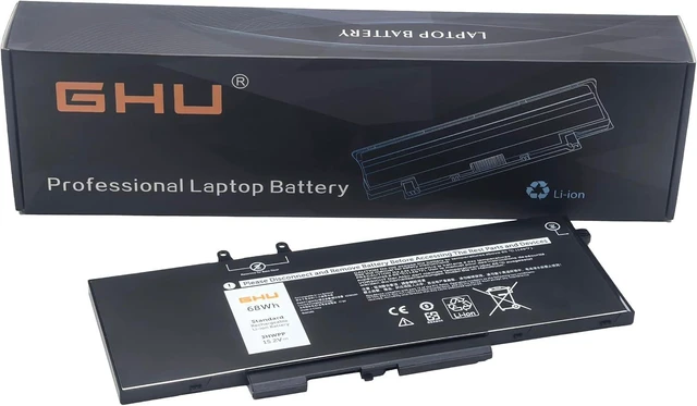 Alt view image 7 of 10 - GHU 3HWPP Laptop Battery 68Wh Replacement for Dell Latitude 5401 5410 5411 5501 5510 5511, Precision 3541 3551, Inspiron 7706 7500 7506 2-in-1, Compatible with 03HWPP 10X1J N2NLL 1VY7F 451-BCMN