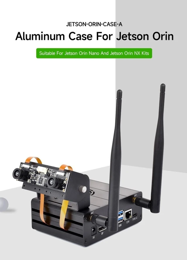 Alt view image 8 of 10 - Jetson Orin Aluminum Alloy Case with Official Cooling PWM Fan Compatible with Jetson Orin Nano Super Developer Kit/Orin Nano/Orin NX Kits, Mini-Computer Case, Camera Holder and Other Accessories