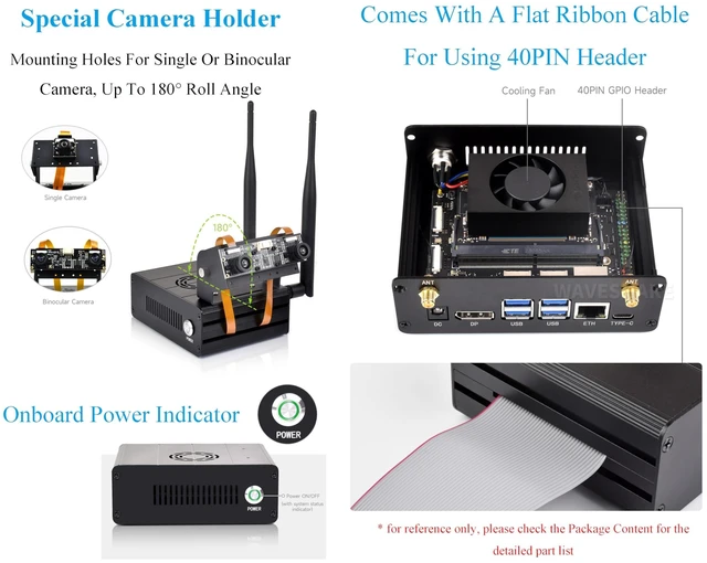 Alt view image 10 of 10 - Jetson Orin Aluminum Alloy Case with Official Cooling PWM Fan Compatible with Jetson Orin Nano Super Developer Kit/Orin Nano/Orin NX Kits, Mini-Computer Case, Camera Holder and Other Accessories