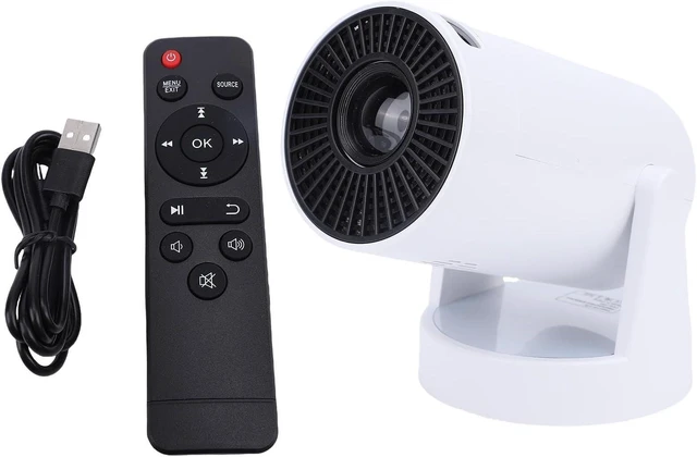 Alt view image 14 of 14 - Mini Portable Projector with 6000mAh Rechargeable Battery, 1080P Supported Outdoor Movie Projector, 180 Rotatable Built in Speaker for Bedroom, Camping, Kids