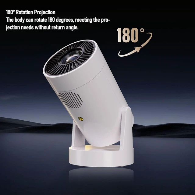 Alt view image 11 of 14 - Mini Projector, 1080P HD Video Projector with Manual Focus 180 Degree Rotatable 6000mAh Battery Built in Speaker, Compatible with Smartphone for Home Outdoor Movies