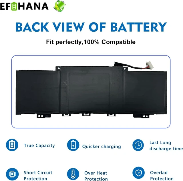 Alt view image 12 of 12 - PC03XL PC03043XL Laptop Battery Replace for HP Pavilion X360 14 15 14-DW/DY/BA/CD 15-ER HSTNN-OB1W M24421-271/AC1 M24648-005 TPN-DB0E 15-er0125od 14-dy1031ns 14M-DY0113DX/DY1033DX 14-BA125CL/BA153CL