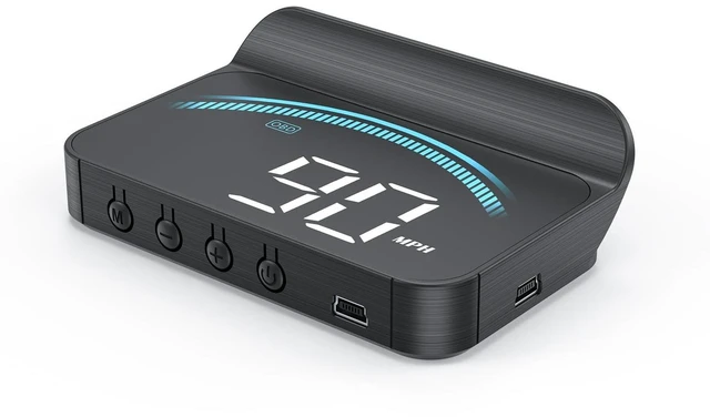 Alt view image 6 of 10 - Liiiyuan M11 Heads up Display Windshield Projector, OBD2/GPS Speedometer MPH with Speed, 3.5 inch CAR HUD Overspeed Warning, Display Water Temperature, Display distance