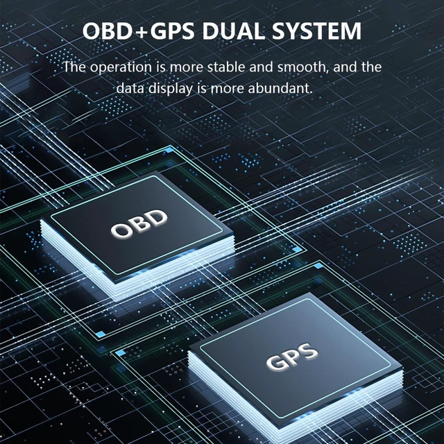 Alt view image 10 of 10 - Liiiyuan M11 Heads up Display Windshield Projector, OBD2/GPS Speedometer MPH with Speed, 3.5 inch CAR HUD Overspeed Warning, Display Water Temperature, Display distance