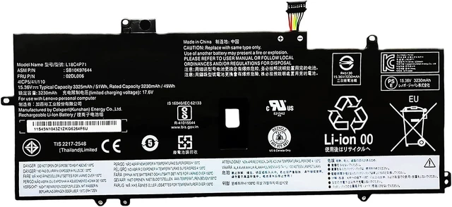 Alt view image 8 of 14 - 51Wh L18C4P71 L18M4P72 L18L4P71 Laptop Battery Replacement for Lenovo ThinkPad X1 Yoga 4th/5th Gen, for ThinkPad X1 Carbon 7th Carbon 8 Gen 5B10W13932 02DL006 SB10K97644 High Performance