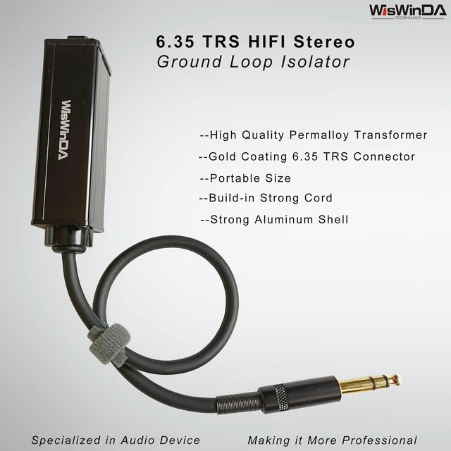 Alt view image 9 of 14 - Pro 6.35 1/4" TRS/TS-1S Muti-Purpose Hum Eliminator Microphone and Audio Player Ground Loop Noise Isolator HiFi Stereo Verison Noise Filter for Different Audio Using Situation (Pro TRS/TS-1S)