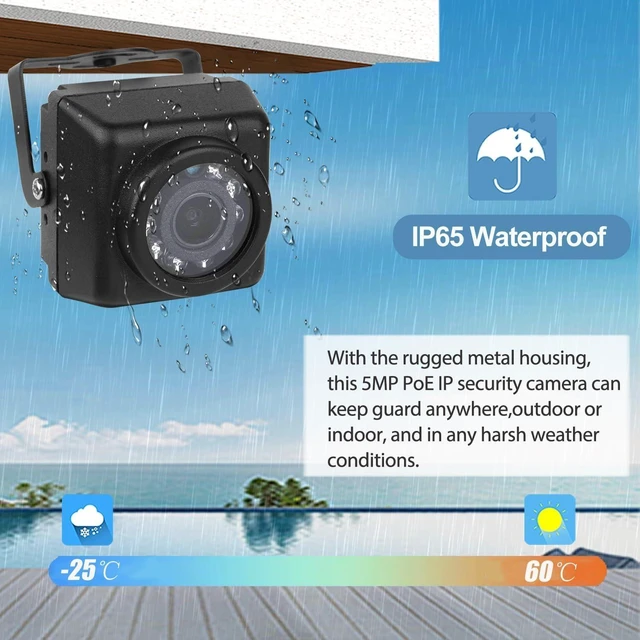 Alt view image 11 of 14 - 5MP IP65 Waterproof POE IP Mini Camera,940nm Invisible LED Infrared POE Camera Night Vision,3.6mm Lens Mini Indoor/Outdoor Security Cam Motion Detection,PC/Phone App (I704-3-P-HSV6)