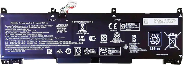 Alt view image 8 of 14 - 45Wh RH03XL M02027-005 Laptop Battery for HP ProBook 430 440 445 450 630 640 650 G8 Series HSTNN-IB9Q HSTNN-OB1T HSTNN-DB0B HSTNN-UB7X M01524-2B1 M01524-AC1 M01524-1D1 11.4V High Performance