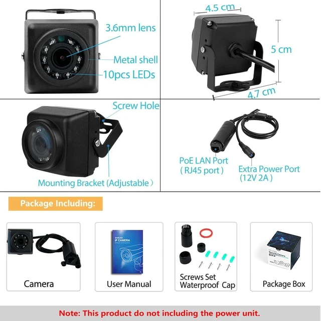 Alt view image 13 of 14 - 5MP IP65 Waterproof POE IP Mini Camera,940nm Invisible LED Infrared POE Camera Night Vision,3.6mm Lens Mini Indoor/Outdoor Security Cam Motion Detection,PC/Phone App (I704-3-P-HSV6)
