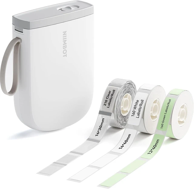 Alt view image 8 of 14 - NIIMBOT D11 Upgraded Version 300 DPI Label Maker with 3 Tapes, White