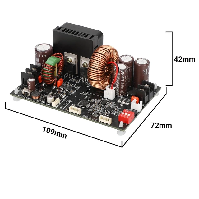 Alt view image 9 of 10 - DROK CNC DC Buck Converter with Meter, 6-70V to 0-60V 20A 1200W, DC 5V 9V 12V 24V 36V 48V 60V Fixed Output Voltage, Adjustable Power Supply Voltage Regulator Step Down Module
