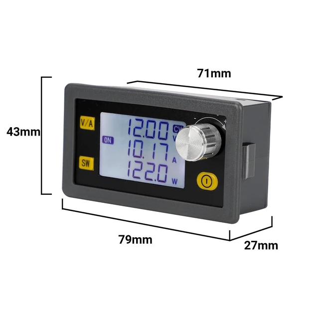 Alt view image 10 of 10 - DROK CNC DC Buck Converter with Meter, 6-70V to 0-60V 20A 1200W, DC 5V 9V 12V 24V 36V 48V 60V Fixed Output Voltage, Adjustable Power Supply Voltage Regulator Step Down Module