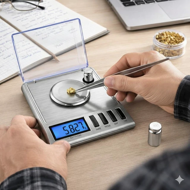 Alt view image 14 of 14 - Smart Weigh GEM20-20g x 0.001 Grams, High Precision Digital Milligram Jewelry Scale, Reloading, Jewelry and Gems Scale, Calibration Weights and Tweezers Included