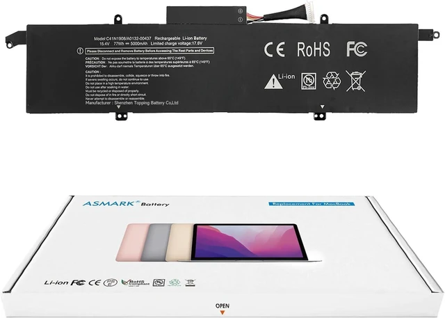 Alt view image 5 of 8 - C41N1908 Battery Replacement for ASUS ROG Zephyrus G14 GA401II GA401IV GA401IH GA401IU GA401IHR GA401IV GA401IV-BR9N6 GA401Q GA401QH GA401QM 0B200-03610000 0B200-03610100 0B200-03610200 Laptop Battery