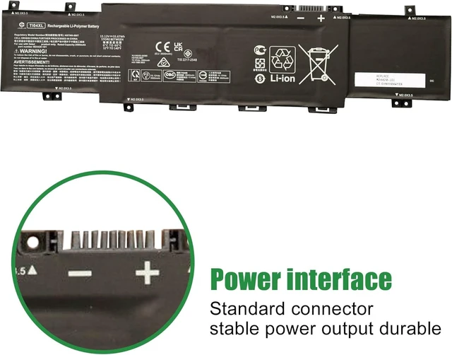 Alt view image 9 of 12 - TI04XL Laptop Battery Replacement for Hp Envy 17M-CH0013DX 17-CH0027UR 17-CH0026UR Series Notebook M24563-005 HSTNN-IB9T M24420-1D1 Black 15.12V 55.67Wh 3500mAh