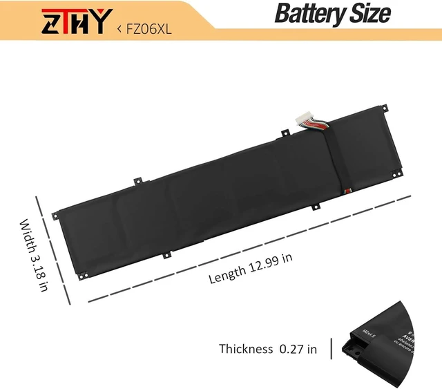 Alt view image 14 of 14 - FZ06XL M48025-005 Battery Replacement for HP Spectre X360 16-AA0000 16-F0000 2-in-1 16T-F0000 16-f1000nx 16-f2013dx, Envy 16-h0000 17-DA0000 16-h0011TX 16-h0795ng FZ06083XL M47636-2C1 TPN-DB0I 83Wh