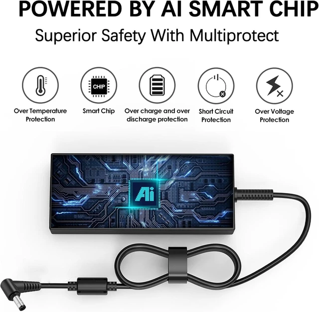 Alt view image 9 of 10 - 240W 200W Laptop Charger Compatible with MSI Katana 15 17 A15 A17 AI HX GF76 GF66 B14W B13V B12V B13VFK B13VGK B12VFK B12VGK B8V B8VG B8VF 12UE 12UG 12UGS Power Adapter