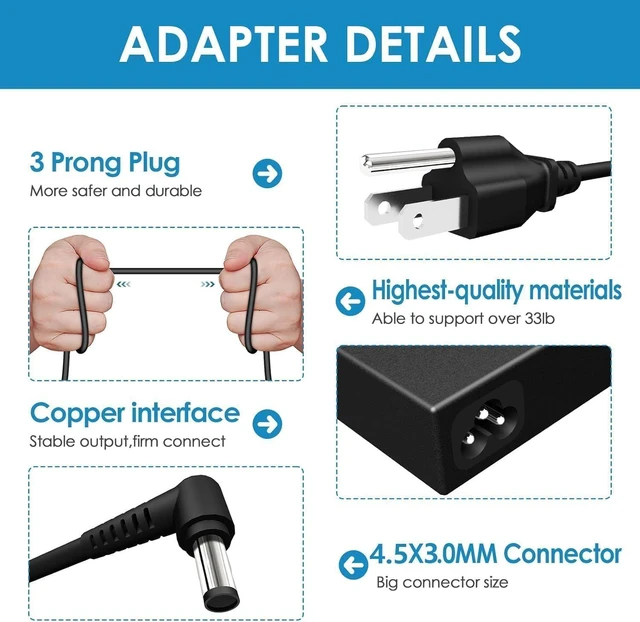 Alt view image 6 of 8 - 120W Charger for MSI chicony a120a055p Cyborg 15 a13v/a12vf Cyborg a13ve Thin 15 b13uc ADP-120VH D A17-120P2A Power Adapter