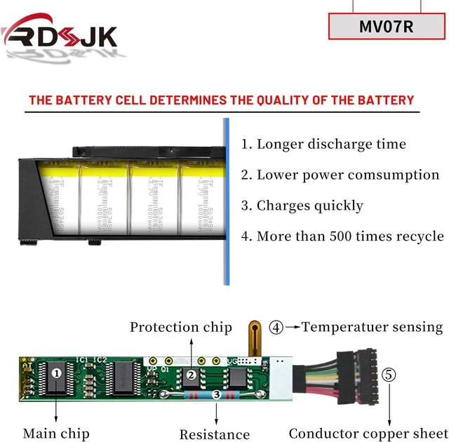 Alt view image 11 of 14 - RDSJK MV07R Laptop Battery for Dell G3 15 3500 3590 3700 3790 G5 5000 5590 5500 5505 SE 5505SE G7 7590 7790 Series JJRRD 0JJRRD 266J9 72WGV 072WGV W5W19 0W5W19 P89F MVO7R PN1VN M4GWP 15.2V 68Wh