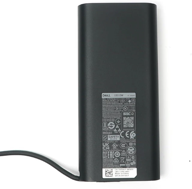 Alt view image 14 of 14 - Dell Laptop Charger 130W 4.5mm tip AC Adapter,Precision 3520 5540 M5520 5530 7530,XPS 15 9560 7590 AC Charger, Black, DA130PM130