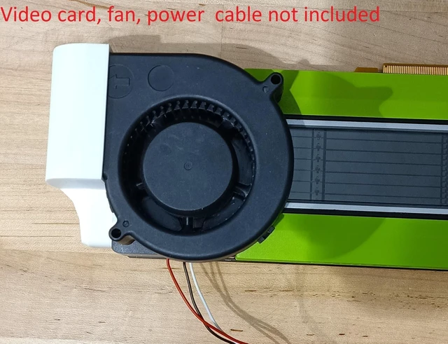 Alt view image 7 of 10 - Tesla P40 P100 V100 K80 M40 Blower Fan Cooling Kit - for 97x33mm Fans - Includes Shroud, Bolts, & Wrench