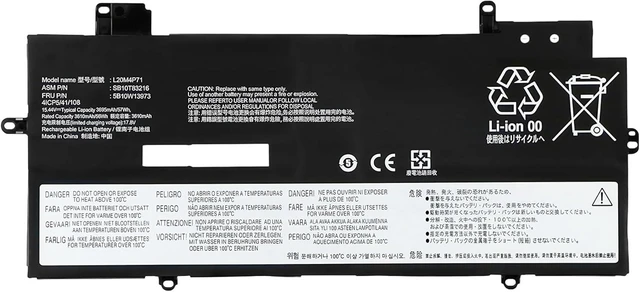 Alt view image 8 of 14 - 57Wh L20M4P71 L20C4P71 Laptop Battery Replacement for Lenovo for ThinkPad X1 Yoga 7th 6th Gen 2021 X1 Carbon 9th 10th Gen Series L20D4P71 L20L4P71 SB10T83216 High Performance