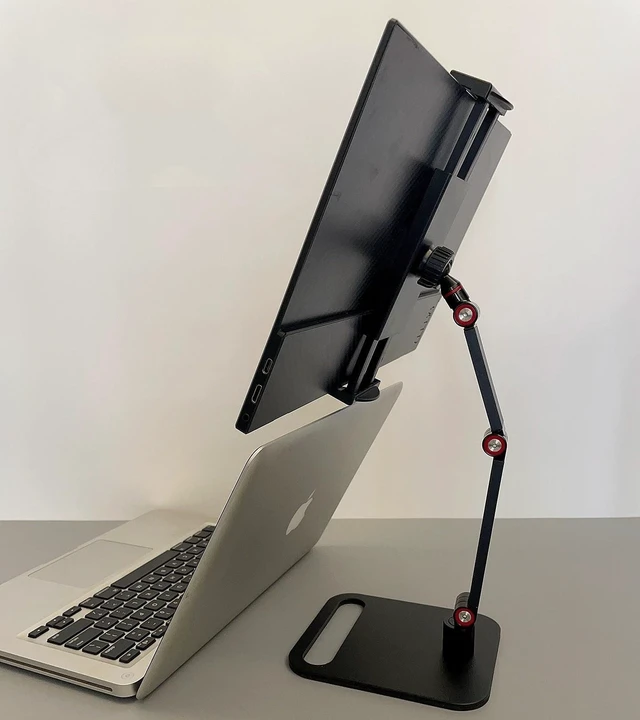 Alt view image 10 of 10 - AiFeelife Portable Monitor Holder for 12-17.3 Inch Screen Desk Holder Metal Stand 16 Inch Universal Expandable Display Base 12.9inch Tablet Stand Adjustable Portable Monitor Desktop Clamp
