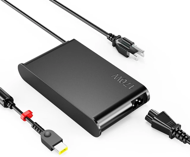 Alt view image 7 of 12 - 170W ThinkPad Charger fit for Lenovo ThinkPad P50 P51 P52 P53 P70 P71 P73 W540 W541 T540P P15 P17 P15v P15g T15g T15p P1 X1 Gen 1 2 3 4 ADL170SCC3A Gaming Laptop Power Adapter