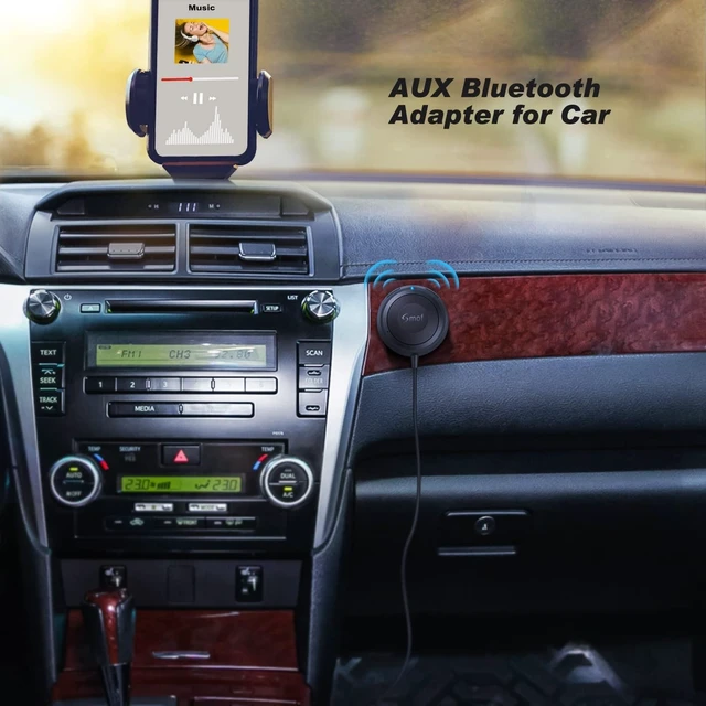 Alt view image 7 of 10 - Smof Bluetooth Car Adapter, Aux Bluetooth Adapter for Car with Dual Port USB Charger & Ground Loop Noise Isolator, Wireless Audio Receiver with 3.5mm Aux Port, Hands-Free Calls, Dual Connection