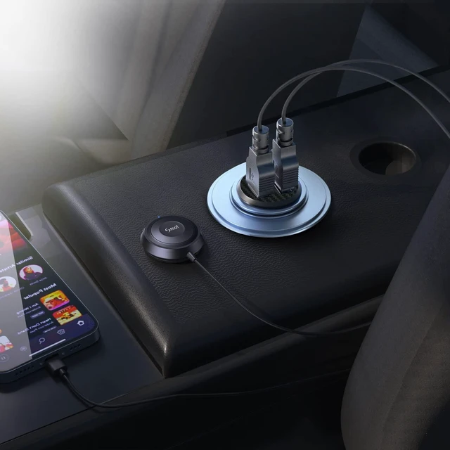 Alt view image 10 of 10 - Smof Bluetooth Car Adapter, Aux Bluetooth Adapter for Car with Dual Port USB Charger & Ground Loop Noise Isolator, Wireless Audio Receiver with 3.5mm Aux Port, Hands-Free Calls, Dual Connection