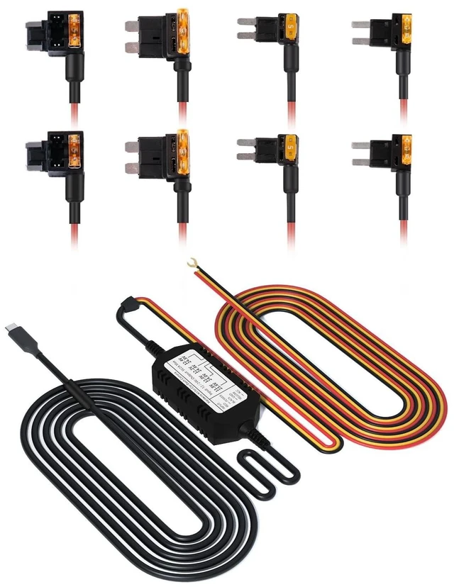 Alt view image 6 of 10 - Avylet 13.1ft Type-C Dash Cam Hardwire Kit with Low Voltage Protection for A1/A2/A8/Other Dash Camera with Type-C Port, 24H Parking Monitoring with Acc Functionality
