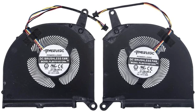 Alt view image 6 of 10 - Replacement CPU+GPU Cooling Fan for Gigabyte Aero 15 OLED, AERO 17 HDR XA, RP75XA RP77XA, for Aorus 15G 17G YB XB WB KB SB YC XC YD XD KD, P/N: PLB07010S12HH (0.28 inch Thick)