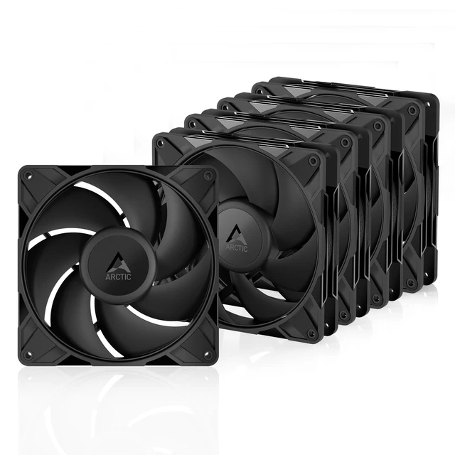 Alt view image 6 of 10 - ARCTIC P14 Pro PST, 5 Pack - Powerful Premium Fan, 140 mm PWM Fan with Y-Cable Splitter, 400-2500 RPM, 0 RPM <5% PWM, Fluid Dynamic Bearing, 4-Pin - Black