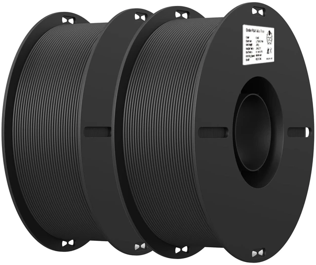 Alt view image 8 of 14 - 3D Printer Filament, PLA Filament 1.75mm Bundle 2Kg for 3D Printing, Ender PLA Filament No-Tangling, Strong Bonding & Overhang Performance, Accuracy +/- 0.02mm (Black & Black 2-Pack)