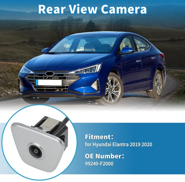 Alt view image 7 of 10 - FUELHOOD Rear View Camera for Hyundai Elantra 2019 2020 Park Assist Backup Reverse Camera Replace No.99240-F2000/99240F2000