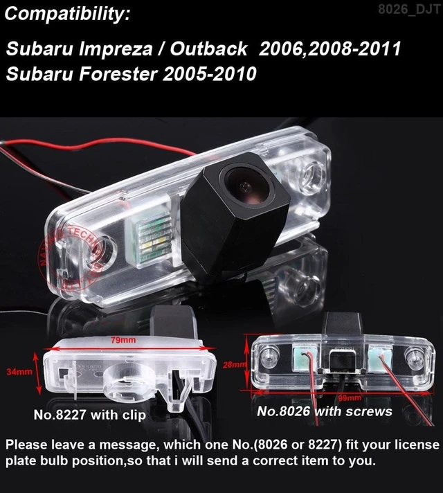Alt view image 7 of 10 - HD 720p Night Vision Rear View Reverse Camera, License Plate Backup Camera Replacement for Subaru Impreza/Outback 2006,2008-2011 Subaru Forester 2005-2010