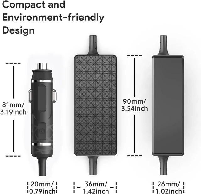 Alt view image 10 of 14 - Laptop Car Charger 140W 130W 100W 96W 90W 87W 67W 61W USB-C Power Adapter PD3.1 12-24V DC Adapter for MacBook Pro 16/15/14/13 Inch,MacBook Air 15" 13" M1 M2,iPad Pro,Dell,Lenovo,HP,Asus and More