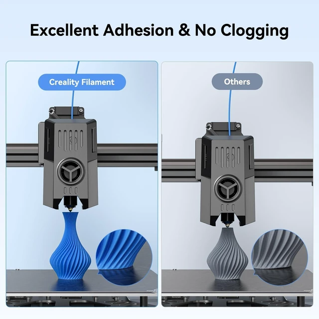 Alt view image 10 of 14 - 2kg Black & White PLA 1.75mm Filament Bundle for 3D Printing with No-Tangling Strong Bonding and Overhang Performance, Accuracy +/- 0.02mm