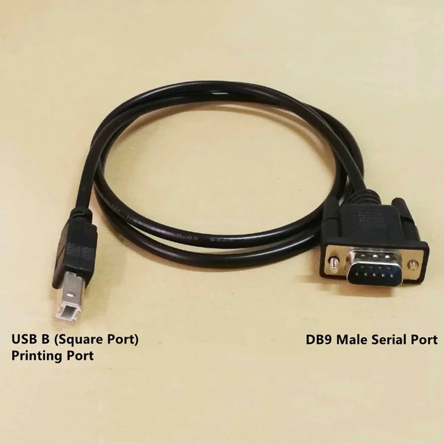 Alt view image 8 of 10 - GXMRHWY USB B-Port Printing Port Male to DB9 Male RS232 Serial Cable DB9 to USB B-Type Data Transmission Printer Adapter Cable 1.5Meter