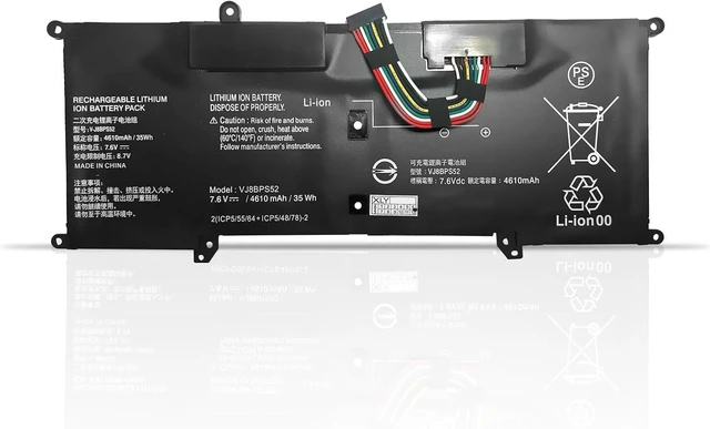Alt view image 9 of 14 - VJ8BPS52 V-J8BPS52 Laptop Battery Replacement for Sony VAIO S11 S13 S14 SX12 SX14 VJPG11C11N VJS132C11W VJS132C11L VJS132C11N VJS132C11T VJS141C11L VJS112C VJS131C VJS141C VJS132C Series(7.6V 35Wh)