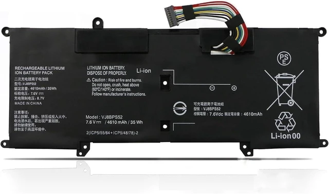 Alt view image 8 of 14 - VJ8BPS52 V-J8BPS52 Laptop Battery Replacement for Sony VAIO S11 S13 S14 SX12 SX14 VJPG11C11N VJS132C11W VJS132C11L VJS132C11N VJS132C11T VJS141C11L VJS112C VJS131C VJS141C VJS132C Series(7.6V 35Wh)