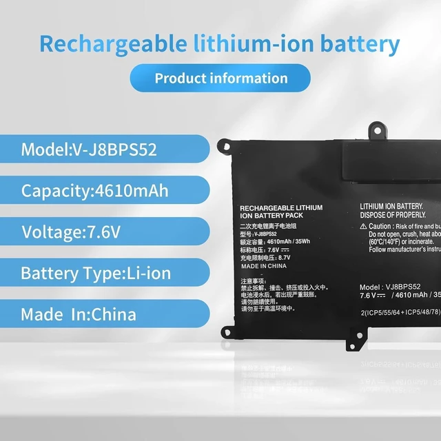 Alt view image 10 of 14 - VJ8BPS52 V-J8BPS52 Laptop Battery Replacement for Sony VAIO S11 S13 S14 SX12 SX14 VJPG11C11N VJS132C11W VJS132C11L VJS132C11N VJS132C11T VJS141C11L VJS112C VJS131C VJS141C VJS132C Series(7.6V 35Wh)
