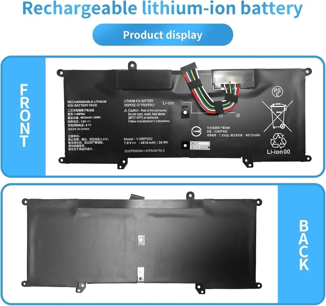 Alt view image 13 of 14 - VJ8BPS52 V-J8BPS52 Laptop Battery Replacement for Sony VAIO S11 S13 S14 SX12 SX14 VJPG11C11N VJS132C11W VJS132C11L VJS132C11N VJS132C11T VJS141C11L VJS112C VJS131C VJS141C VJS132C Series(7.6V 35Wh)