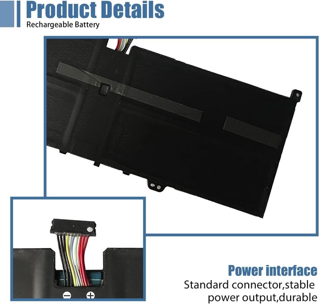 Alt view image 10 of 14 - L19M4PH2 L19C4PH2 Laptop Battery Replacement for Lenovo Ideapad Yoga 9-14ITL5 82BG Series 5B10Z33895 SB10Z33898 7.68V 60Wh 7820mAh 4-Cells