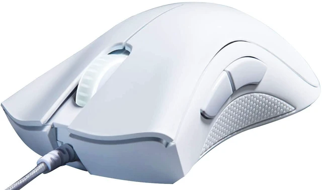 Alt view image 6 of 10 - DeathAdder Essential Gaming Mouse: 6400 DPI Optical Sensor - 5 Programmable Buttons - Mechanical Switches - Rubber Side Grips - Mercury White